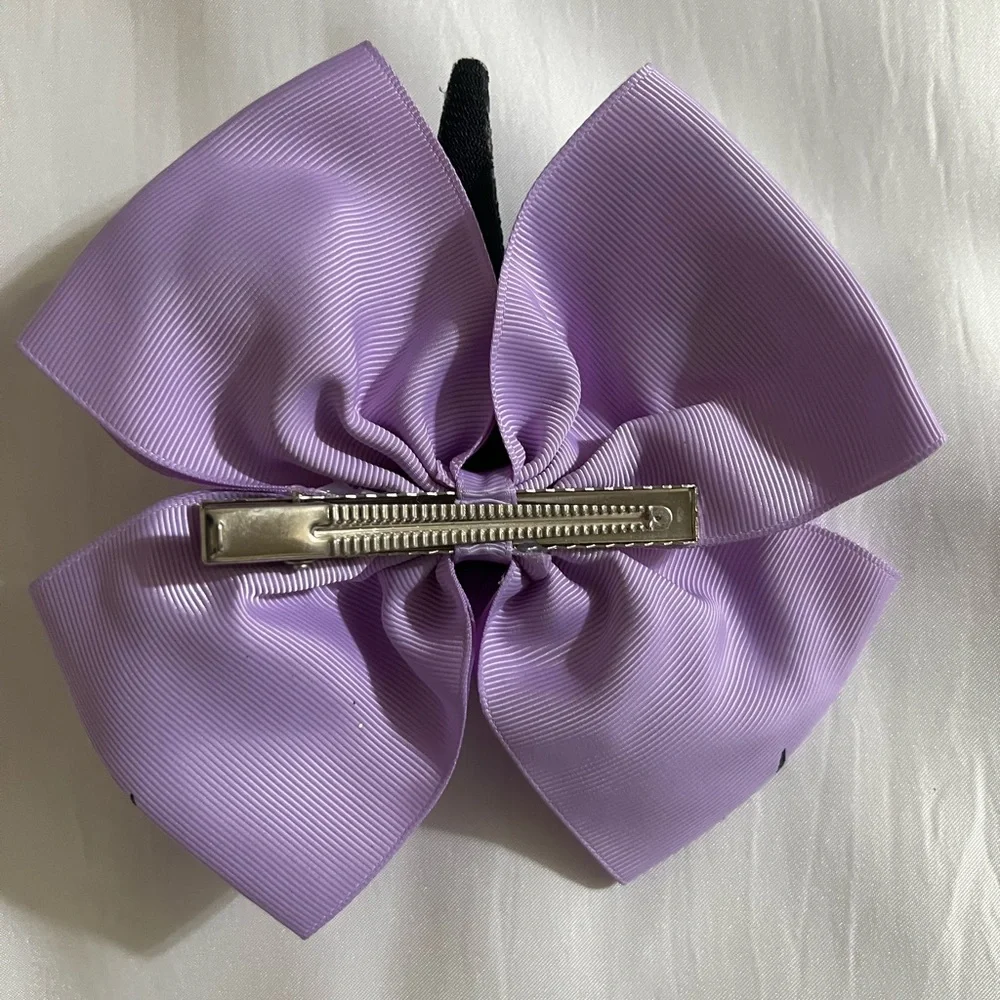 Purple Unicorn Hair Bow with Glitter Accents 6” inches